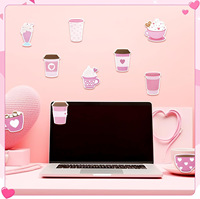 Bloc-notes adhésifs en forme de tasse de café pour la Saint-Valentin, blocs-notes mignons pour le bureau, l'école, les cadeaux de fête, adhésifs amovibles, blocs-notes créatifs