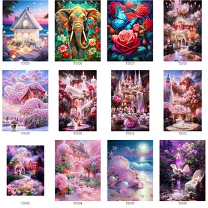 Pintura artesanal para decoración del hogar, manualidades, estampado de flores chinas, juegos completos de punto de cruz contados - Product Image 4