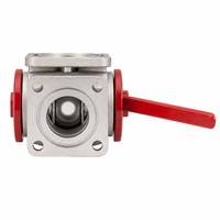 Katup Bola Aluminium Alloy Flens Tugas Berat Baru untuk Truk Sprinkler DN50 DN80 DN150 Kontrol Air Manual