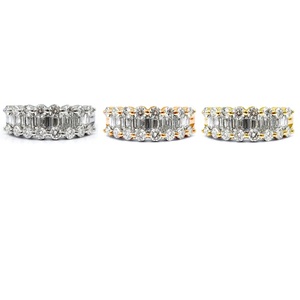 Ensemble de bagues de mariage en or rose massif 18 carats de Chine pour femmes - Product Image 4