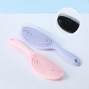 Diskon besar-besaran 5 warna kustom bantal plastik pegangan nyaman sikat rambut basah dan kering anti kusut - Product Image 4