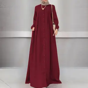 Roupas Muculmanas Fashion Basic China Supplier Ladies Bating Sleeve Dresses Abaya Islamic Women Clothing Muslim Clothes