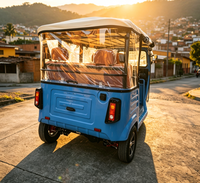 Tricycle électrique spacieux conforme CEE avec contrôleur 48 tubes et pneus à vide pour le transport de passagers dans les parcs et les sites touristiques