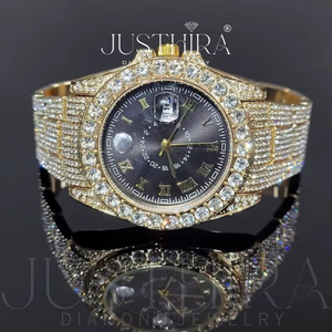High Quality End Moissanite Diamond Quartz <b>Watch</b> Luxury <b>Ice</b> <b>Out</b> Hip Hop Style Wrist <b>Watch</b> for Men Available At Best Market Price - Product Image 3