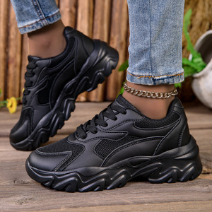 Chaussures décontractées pour femmes à lacets, bout pointu, dessus en maille respirante, tendance printemps/été, fraîches et confortables - Product Image 4