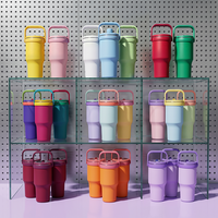 Gobelet isotherme 32oz personnalisé 2026 avec couvercle recyclé écologique et paille, en acier inoxydable 18/8, pour boissons froides, portable pour la gym et les voyages en voiture