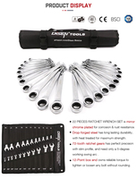 Nouveau kit d'outils à main avec douilles en acier inoxydable de 46 pièces, poignée à cliquet, garantie 1 an, certifié CE/GS/ISO9001, réparation automobile/machine