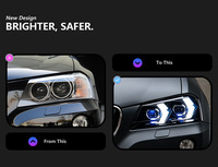 Bloc optique LED pour BMW X3 F25 2010-2013, style flèche, double couleur, double projecteur, haute luminosité