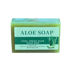 Thuần Chay Hữu Cơ 100% Sáng Nám Tắm Tẩy Trắng Cơ Thể Mặt Làm Trắng Điều Trị Mụn Trứng Cá Handmade Aloe Vera Xà Phòng Thanh - Product Image 6