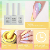 Couleur claire 10ML Professional Uv Nail Gel Private Label Gel Polish Vernis à ongles Gel en trois étapes Logo personnalisé Créez votre propre marque