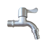 Robinet mural moderne en acier inoxydable brossé G1/2 pour lavabo, buanderie, jardin, extérieur, eau froide, OEM