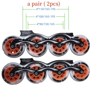 Patin en Ligne Vir Professionnel Cadre Léger Alliage d'Aluminium CNC <span class=keywords><strong>avec</strong></span> Roues en PU pour Slalom et Course de Vitesse - Product Image 5