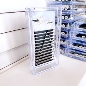 <span class=keywords><strong>Cils</strong></span> synthétiques en <span class=keywords><strong>soie</strong></span> de haute qualité, 12 rangées, 0,10 mm, 0,20 mm, style mat, noir foncé, 8-15 mm, boucle C/CC/D, volume - Product Image 3