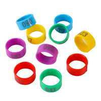 100 Anillos para Patas de Aves de Corral de 1.6/1.8/2.0cm, 001-100, Colores Surtidos, Etiquetas para Patas de Pollo, Bandas con Clip para Pollos, Patos, Gansos, Palomas