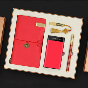 สมุดบันทึกปกหนัง PU พิมพ์โลโก้บริษัทตามสั่ง พร้อมปากกาและพาวเวอร์แบงค์ ชุดของขวัญสุดหรู - Product Image 3