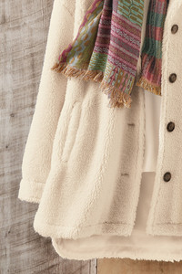 Manteau à capuche décontracté en maille respirante lavée, à simple boutonnage, pour l'automne, style Fireside - Product Image 5