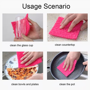 Chiffons de nettoyage ménager, chiffons de nettoyage de cuisine, brosses à vaisselle anti-graisse, éponges et tampons à récurer - Product Image 2