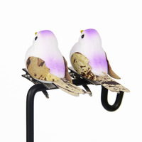 Oiseau décoratif miniature coloré simulé pour Noël, avec matériau bulle et technique biomimétique (52 cm)