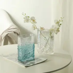 صانعة زجاجية شفافة طويلة بتصميم جديد من الثلج 4 ألوان لتزيين غرفة المعيشة