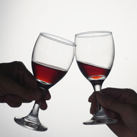 Verres à vin rouge en gros, design moderne, verre de bar de luxe, gobelet élégant, cristal transparent, verre à vin vintage