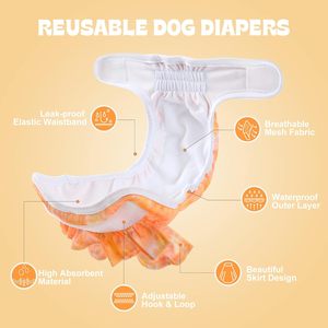 Échantillon Gratuit de Couches Écologiques Imperméables pour Chiens - Paquet en Gros Réutilisable et Lavable pour Femelles et Mâles - Product Image 2