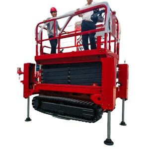 10m Chiều cao làm việc theo dõi bánh xích Scissor Lift manlifts cho công việc không khí Scissor 12M Lift trên con lăn bài hát - Product Image 3