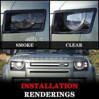 Convient pour Land Rover Defender 2020-2026, couvercle de phare de voiture, abat-jour de lampe, coque, accessoires extérieurs, pièce de mise à niveau