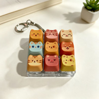 Clavier mécanique miniature DIY en forme de chat, personnalisable en gros, avec touches anti-stress, gadget pour les doigts, cadeau