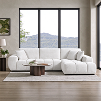 Canapé modulaire en tissu en forme de L, moderne et luxueux, sur mesure, pour salon