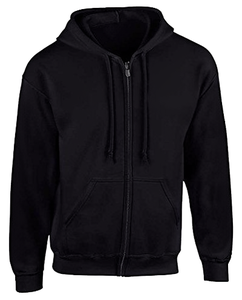 เสื้อเชิ้ตผู้ชายแบบสปอร์ตผ้าฝ้ายทอสีพื้น 100% ปักลายด้านหน้า พร้อมฮู้ดแบบซิป RL สำหรับฤดูหนาว - Product Image 1