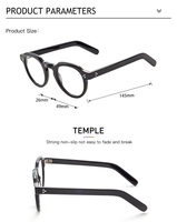 Monture de lunettes optiques tendance en verre, lunettes de vue au design rétro, montures de lunettes en acétate Mazzucchelli