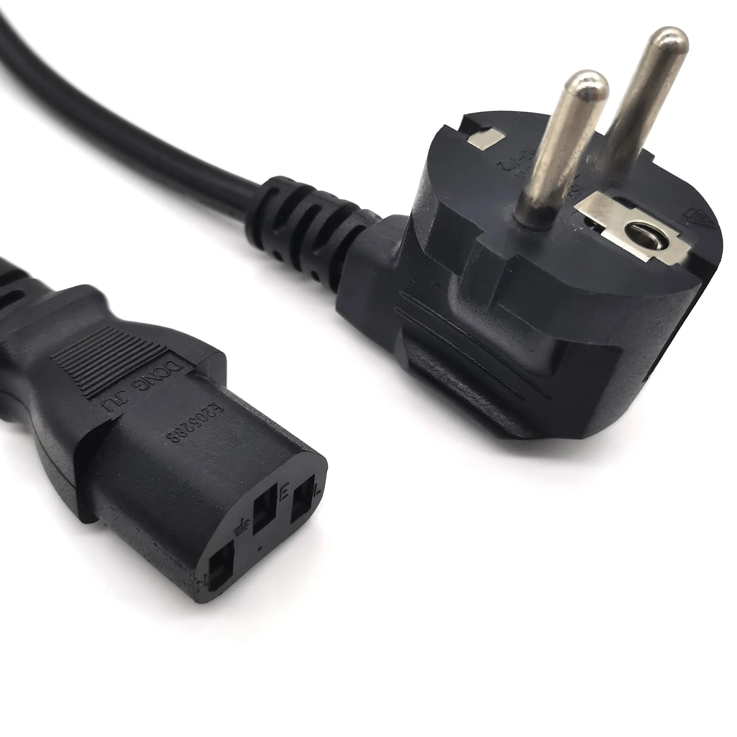 Free Sample 3 Pin AC Cable with EU C13 Plug Power Cord for PC Desktop Laptop Computer