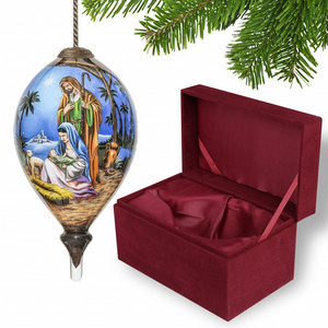 HMS sacra famiglia ornamento di natale dipinto a mano 3 pollici bocca palla di vetro soffiato personalizzabile dimensioni feste forniture - Product Image 2