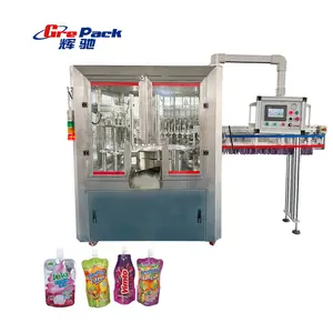 High Speed Automatic Standing up Spout Pouch Filling and Capping Machine for Juice