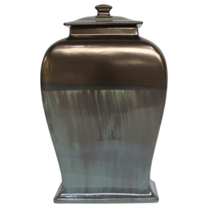 Vaso in ceramica con coperchio, elegante porta fiori per decorazioni per la casa, soggiorno, camera da letto, ufficio, tavolo - Product Image 1