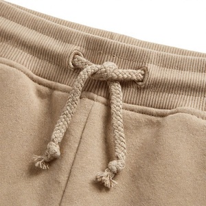 Ensemble de survêtement unisexe 2 pièces pour l'automne, sweat-shirt à col rond et short, couleur unie, 300-470 GSM, 80% coton molletonné, coupe ample, brodé - Product Image 4