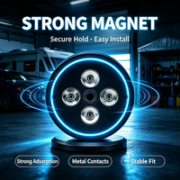 Lampe de sécurité solaire magnétique avec fausse caméra 2-en-1, détecteur de mouvement extérieur, LED, pour jardin, garage, voiture, camping-car, sans câblage, IP65