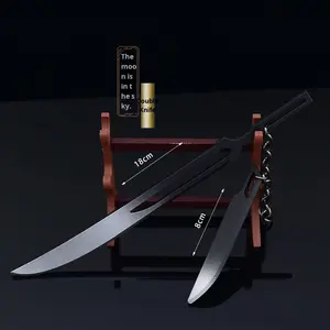 Bleach Anime Merchandise Kurosaki <span class=keywords><strong>Ichigo</strong></span>'s Tenshoku Zangetsu Sword Shogun Kote Full Metal Craft figurita mosquetón llavero - Product Image 2