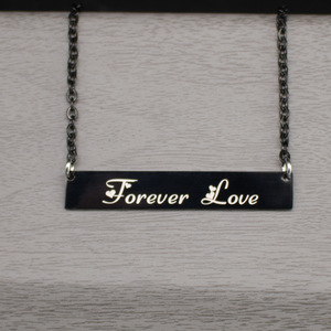Personalized Bar Pendant Wholesale Jewelry Gold Plated <b>Custom</b> Engraved Stainless Steel Bar <b>Necklace</b> - Product Image 4