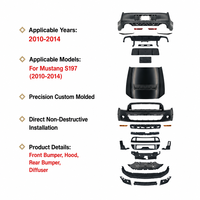 Kit de conversion de pare-chocs avant et arrière style GT500 pour Ford Mustang 2010-2014 avec jupes latérales de capot