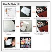 Papel de transferencia de calor para impresoras Oki, material ecológico a b, fácil de usar, personalizado, sin cortar, autodeshierbe