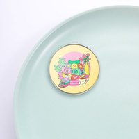 Spedizione Diretta di Badge Rotondi Personalizzati Stampati, Spille Personalizzate con Cartoni Animati, Citazioni Ispiratrici, Figure di Animali e Piante