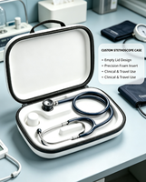 Étui rigide en EVA pour stéthoscope, étui de transport médical portable avec poignée, accessoires pour infirmières, étui personnalisé uniquement