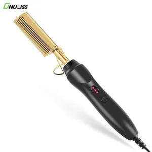 Factory Price Portable High Heat Bling Flat Irons Brush Negative Ions Electric Hot Electr Hair Comb Iron Hair Straightener Brush