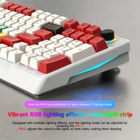 Clavier de jeu filaire confortable avec rétroéclairage RGB, anti-ghosting, design pratique, clavier mécanique pour le jeu quotidien