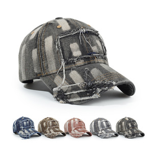 Gorra de Béisbol de Mezclilla Vintage 2026 con Agujeros de PVC, Unisex, Ajustable, Protección Solar, para Exteriores, Estilo Joker - Product Image 1