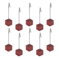 Support de mémo en métal Cube Base avec pince crocodile en fil métallique pour photos, menus, numéros, cartes de nom, affichage sur table de bureau