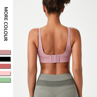Soutien-gorge de sport respirant à maintien élevé pour femmes, bretelles croisées, grande taille, pour le yoga et le fitness, 100% nylon