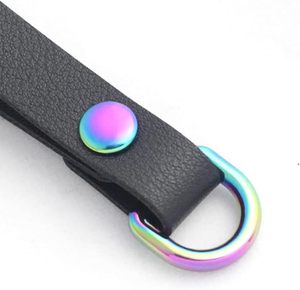 Metal Rainbow Swivel <b>Snaps</b> <b>Hooks</b> With Rainbow D Rings And Tri Glides Rainbow Purse Hardware Slide Buckles - Product Image 3