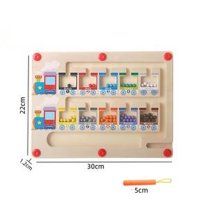 Jouets Montessori Train Stylo d'écriture Jeu de labyrinthe à billes Jeu de tri des couleurs et de comptage Planche d'opération Jouet <span class=keywords><strong>éducatif</strong></span> pour enfants - Product Image 4